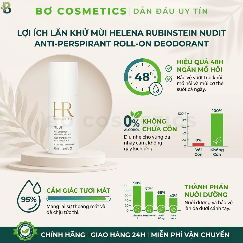 Lăn Khử Mùi Helena Rubinstein Nudit Anti-perspirant Roll-on Deodorant 50ml