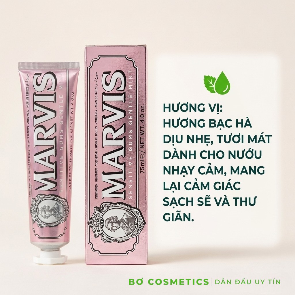 Kem Đánh Răng Marvis Sensitive Gums Gentle Mint 75ml