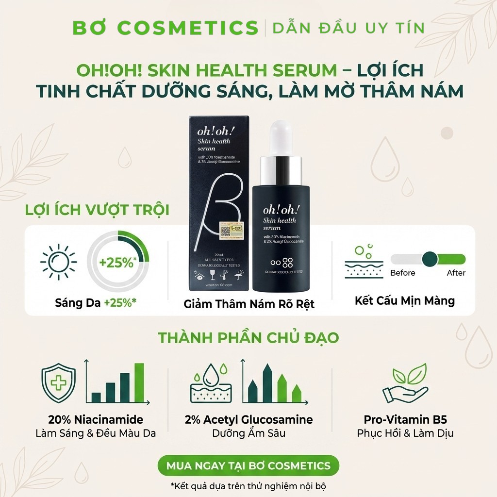 Tinh Chất Dưỡng Sáng Da, Giảm Thâm Nám Oh!Oh! Skin Health Serum