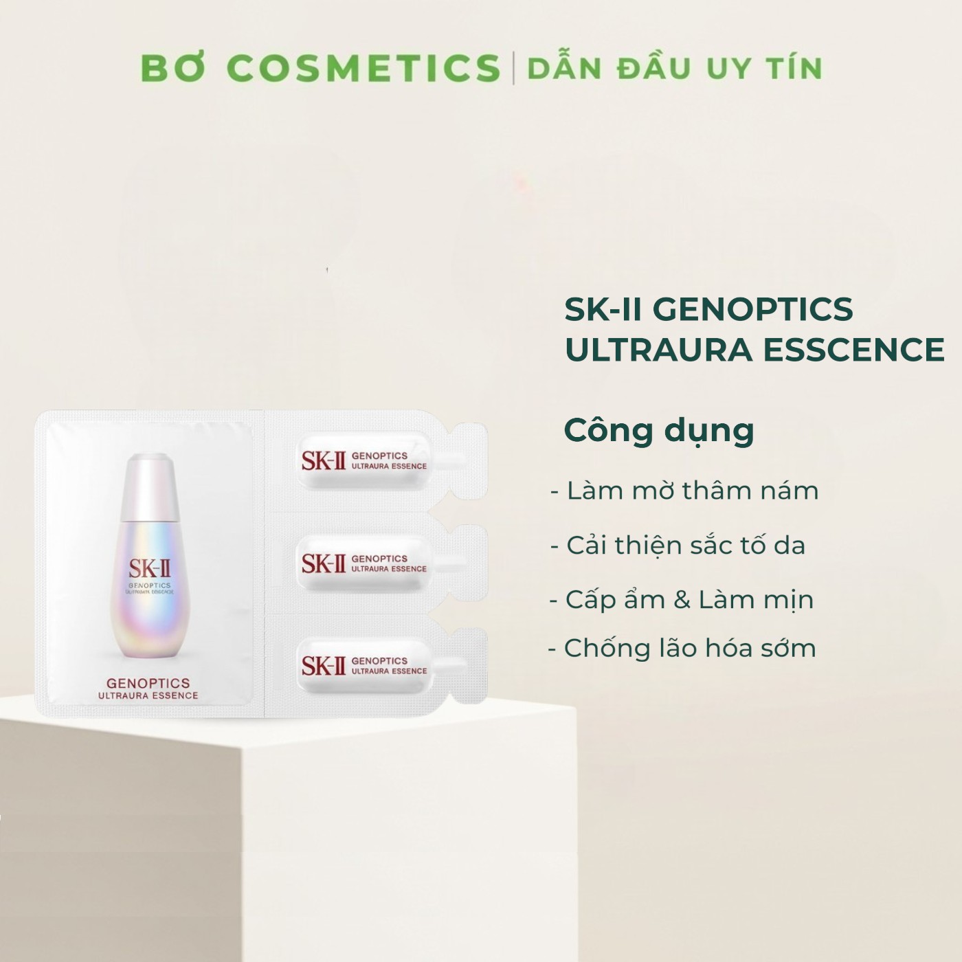 [Sample 0.7ml x 3] Serum Dưỡng Trắng Da SK-II Genoptics Ultraura Esscence