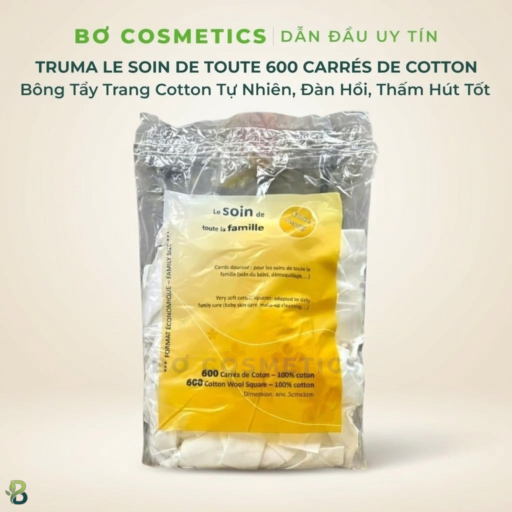 Bông Tẩy Trang Truma Le Soin De Toute 600 Miếng