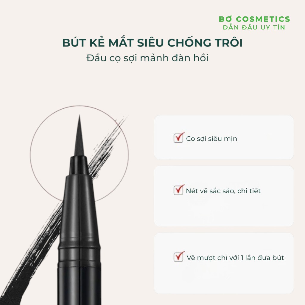 Bút Kẻ Mắt Clio Superproof Brush Liner