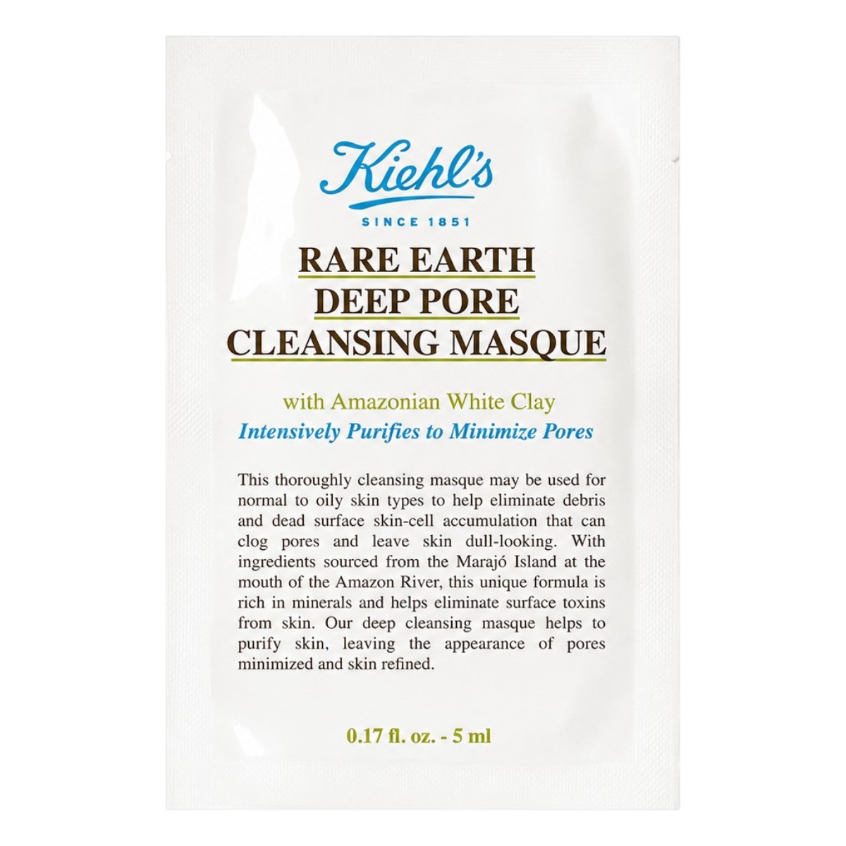 [Sample 5ml] Mặt Nạ Đất Sét Kiehl's Rare Earth Deep Pore Cleansing Masque