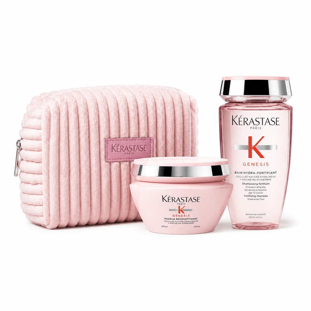 [Tặng Kèm Túi] Combo Dầu Gội Và Mặt Nạ Ủ Chăm Sóc Tóc Kérastase Genesis Bain Hydra-Fortifiant & Masque Reconstituant