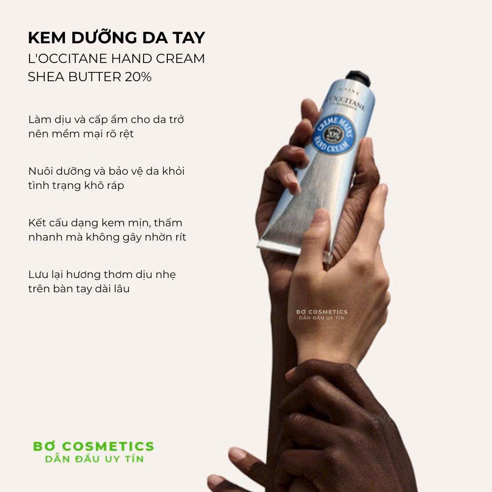 [Mẫu Mới] Kem Dưỡng Da Tay L'Occitane Hand Cream Shea Butter 20% 150ml