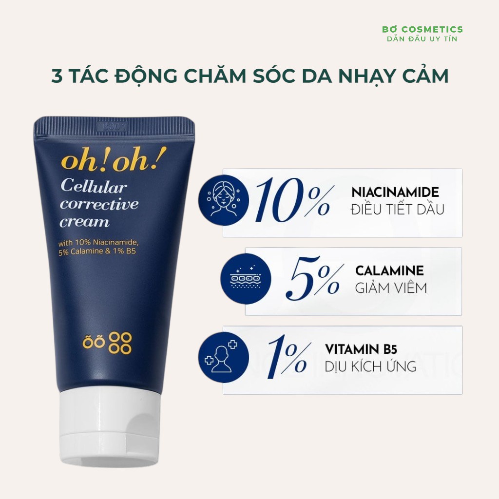 Kem Dưỡng Phục Hồi Da Tổn Thương Đa Năng oh!oh! Cellular Corrective Cream
