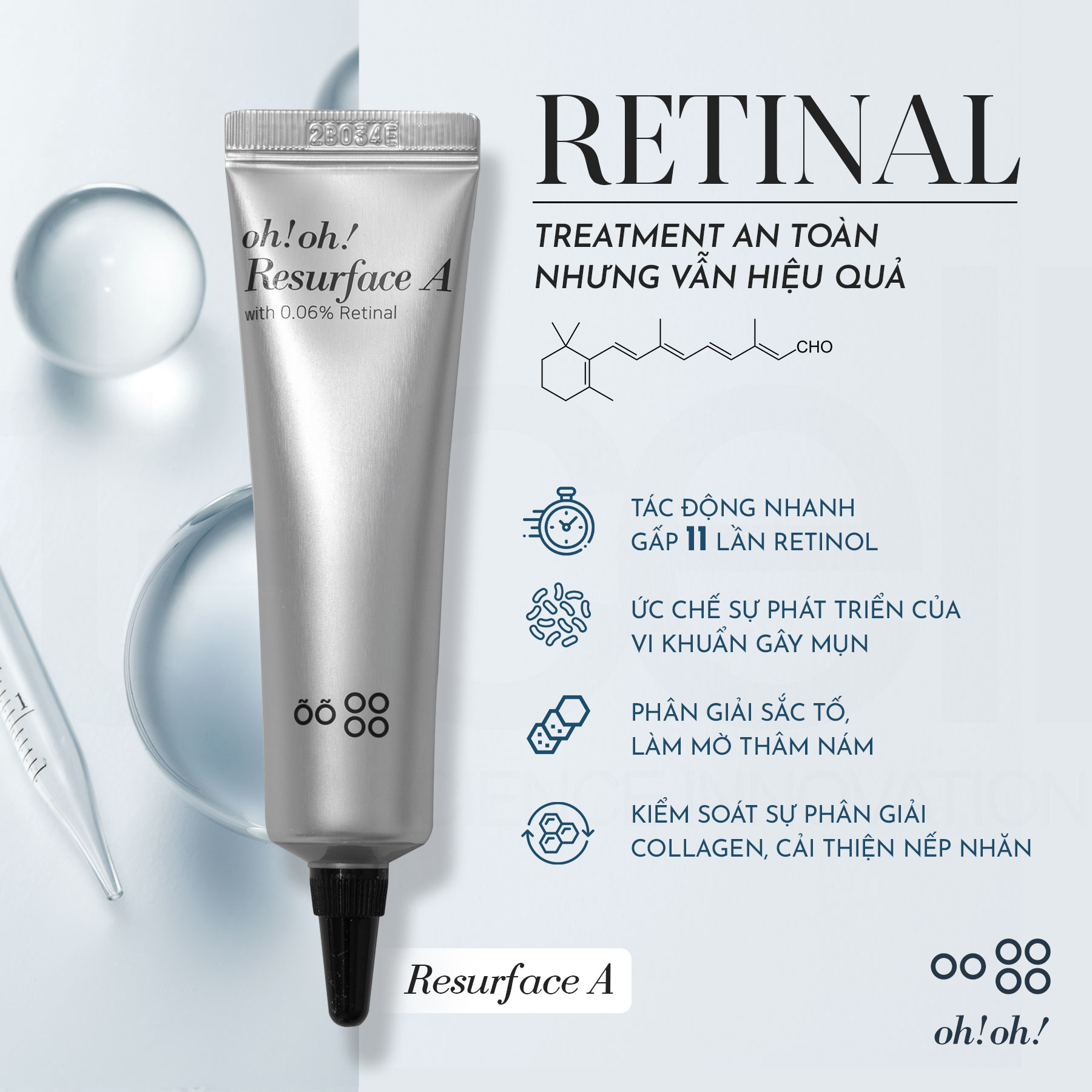 Tinh Chất Trẻ Hóa, Làm Sáng Da Oh!Oh! Resurface A