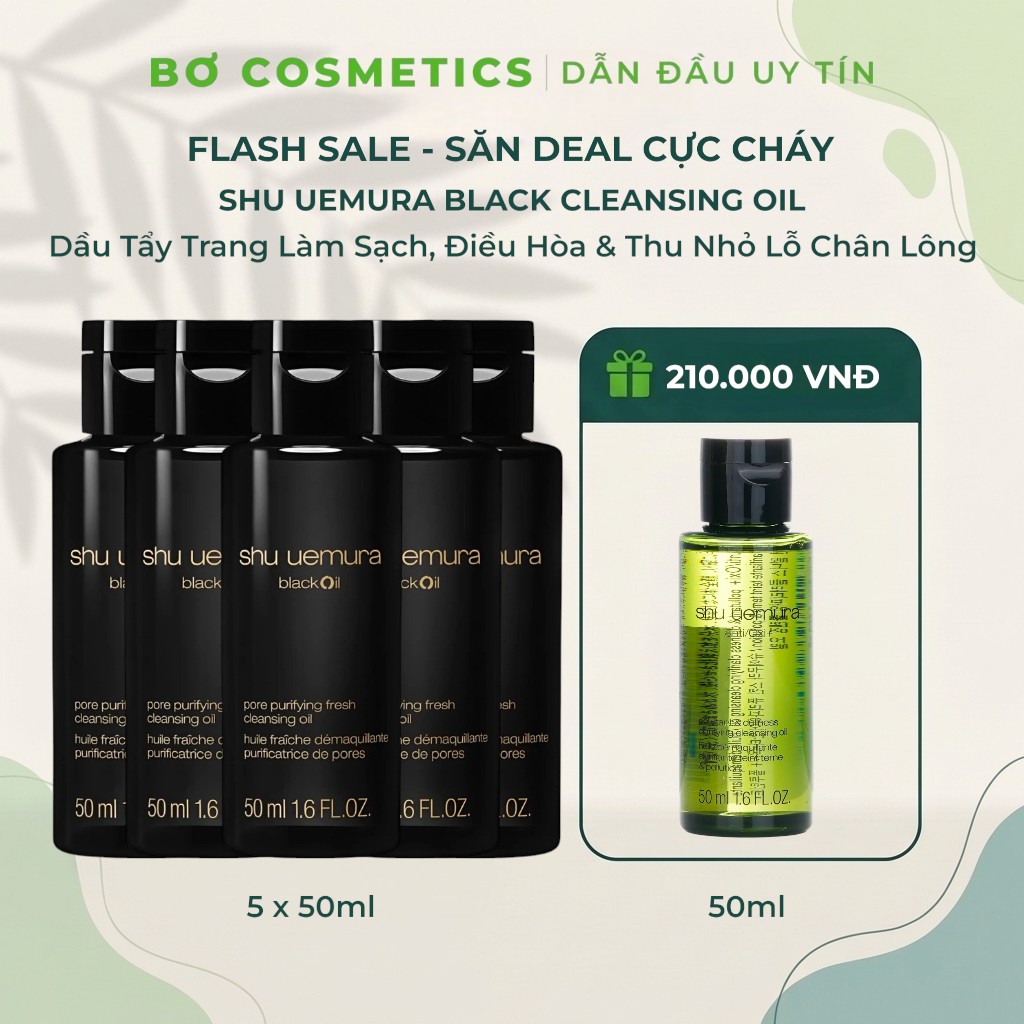 Combo Dầu Tẩy Trang Shu Uemura Black Cleansing Oil 5 x 50ml