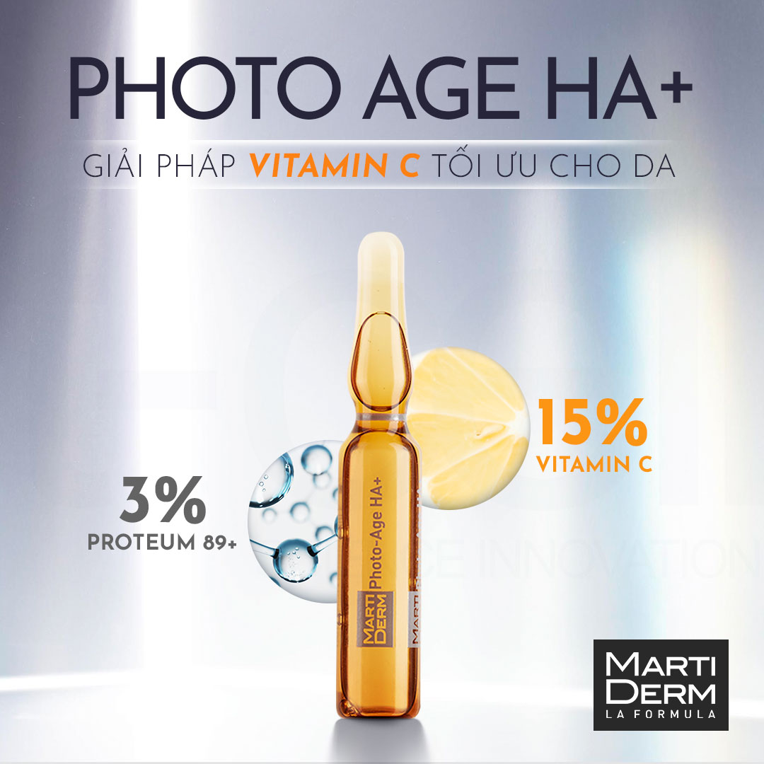 Ampoules 15% Vitamin C Nguyên Chất Chống Lão Hóa - MartiDerm Platinum Photo Age HA+