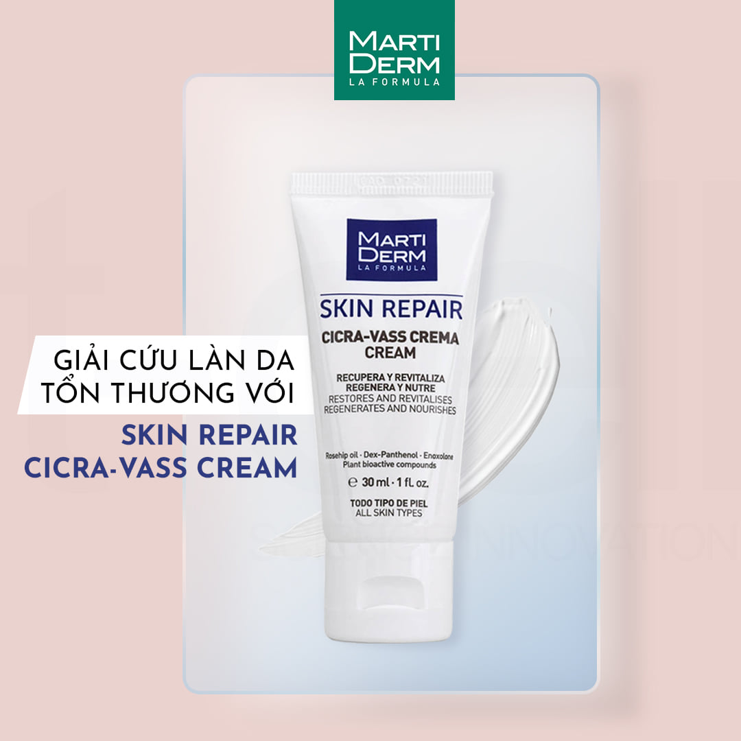 MartiDerm Skin Repair Cicra Vass Cream - Kem Dưỡng Tái Tạo & Phục Hồi Da Nhạy Cảm