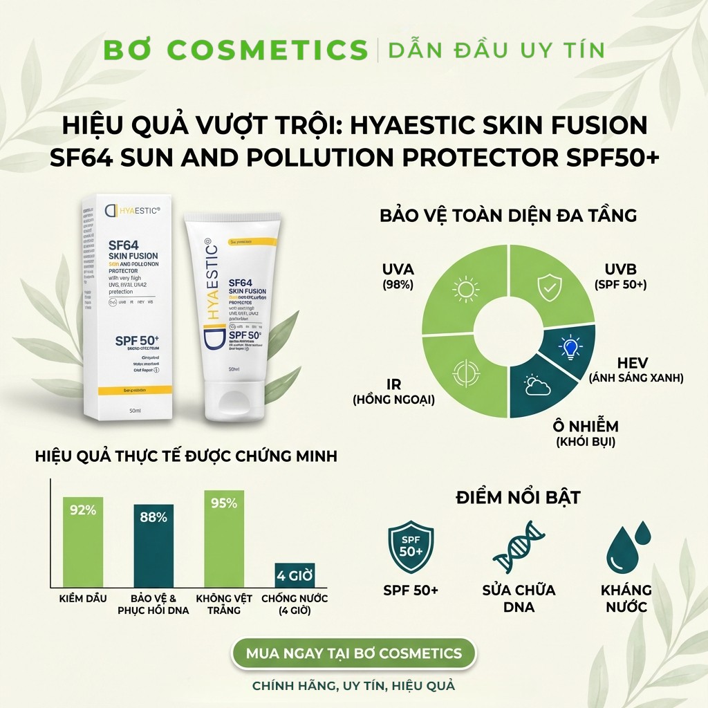 Kem Chống Nắng Hyaestic Skin Fusion SF64 Sun And Pollution Protector SPF50+