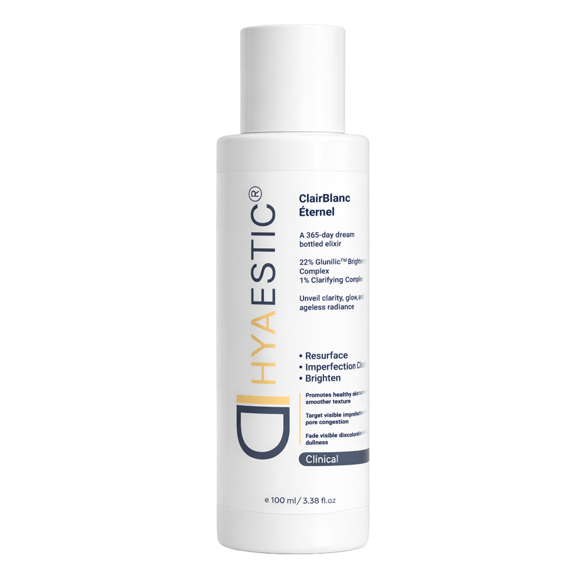 Hyaestic ClairBlanc Éternel 100ml - Lotion Dành Cho Da Mụn, Sắc Tố & Lão Hóa