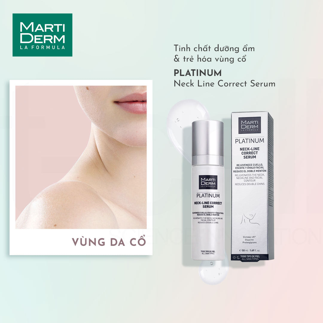 MartiDerm Platinum Neck Line Correct Serum - Tinh Chất Làm Săn Chắc & Trẻ Hoá Da Vùng Cổ