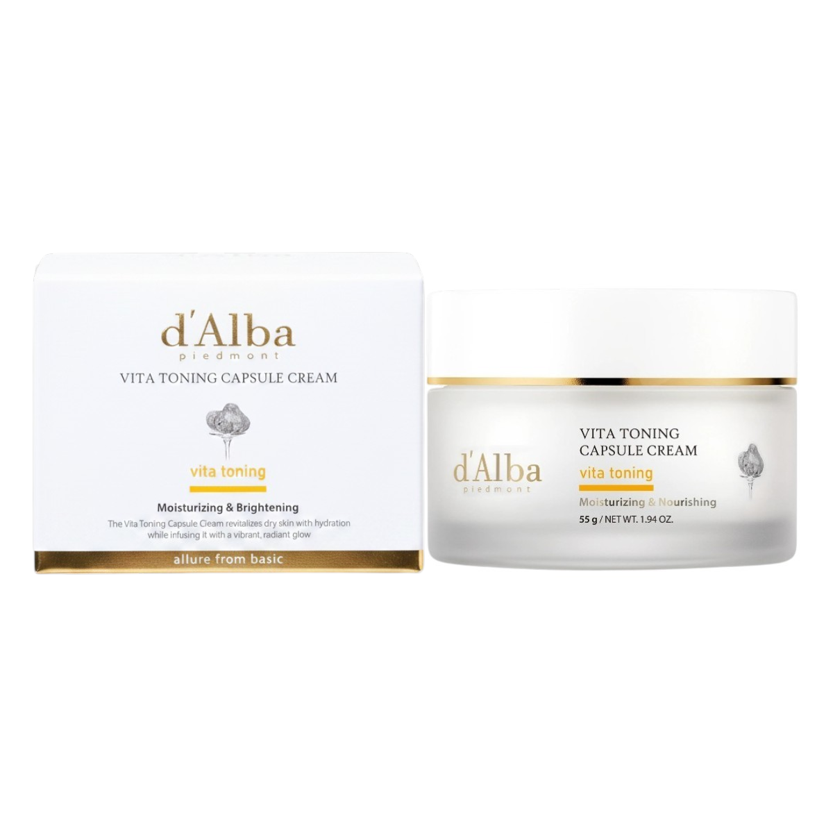 Kem Dưỡng Da d'Alba Vita Toning Capsule Cream 55g