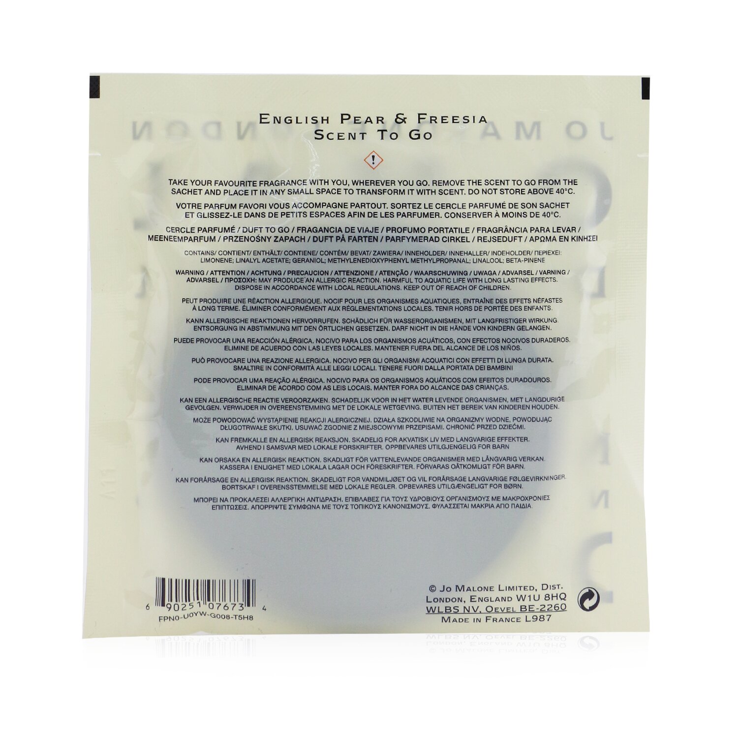 Nước Hoa Sáp Jo Malone English Pear & Freesia Scent To Go