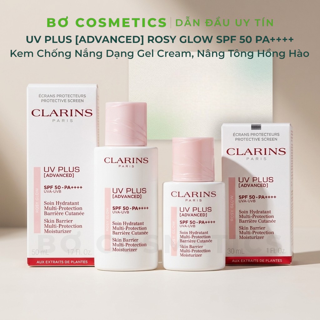 [Mẫu Mới] Kem Chống Nắng Clarins UV Plus [Advanced] Rosy Glow SPF 50 PA++++