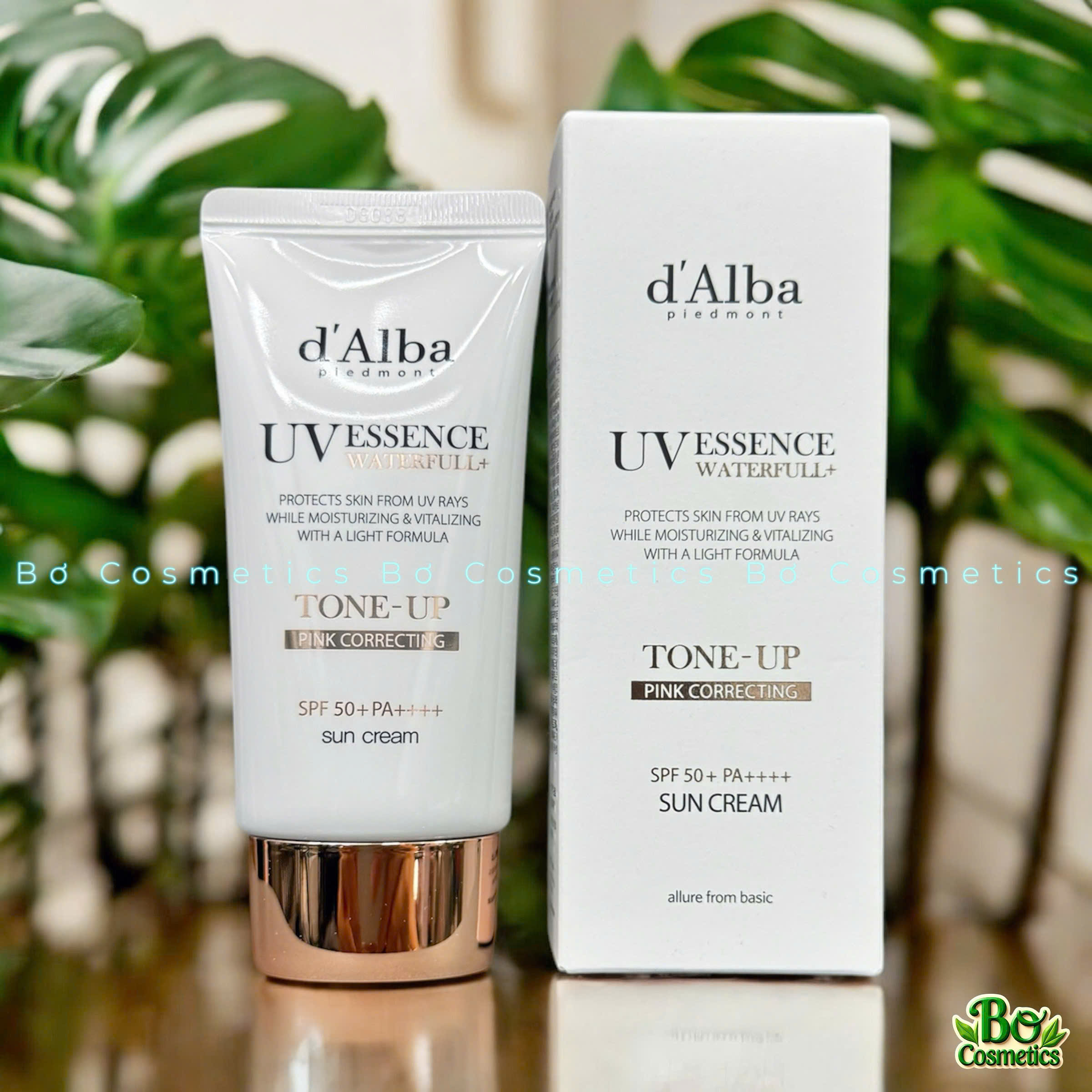 Kem Chống Nắng Nâng Tone d'Alba Waterfull Tone-Up Pink Correcting Sunscreen