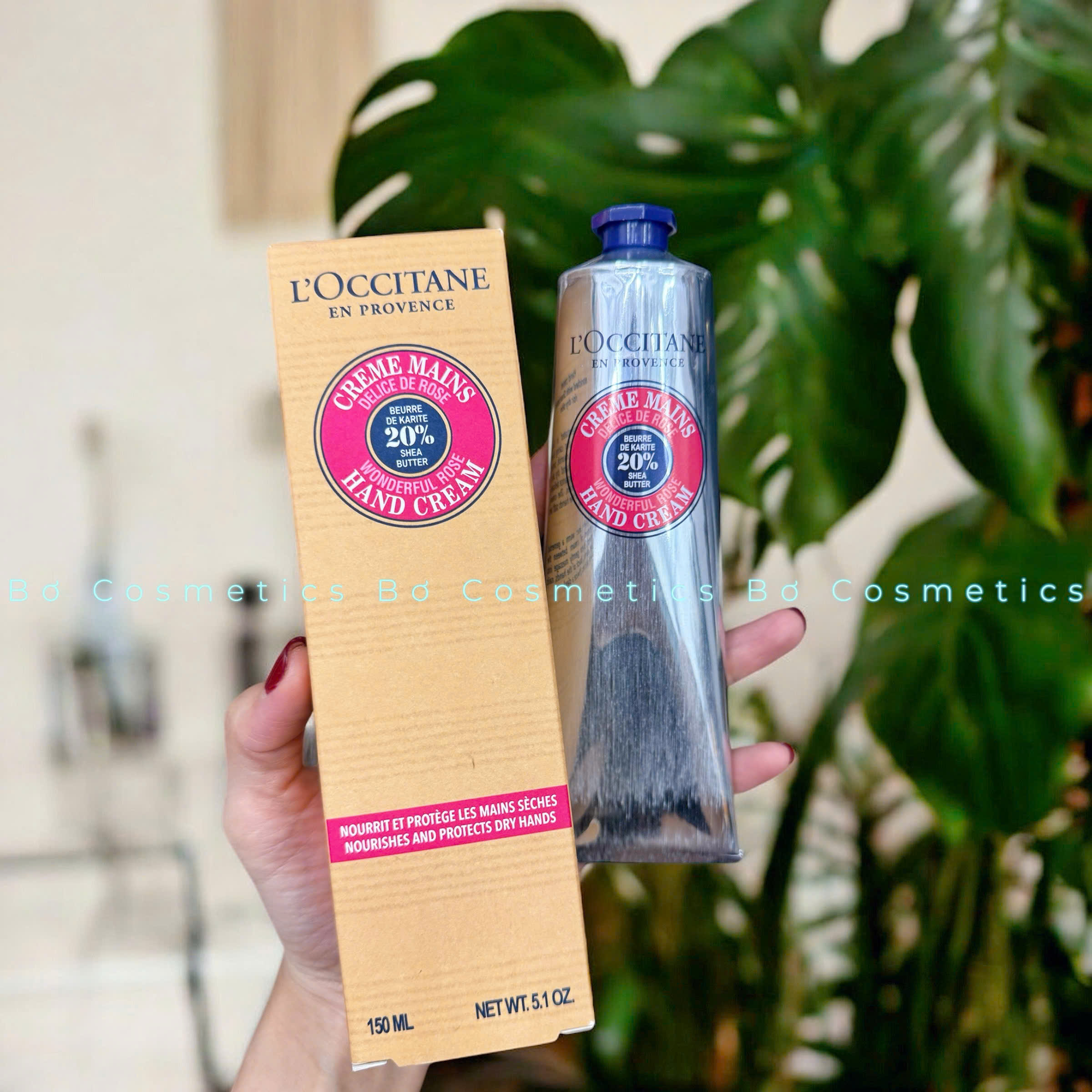 Kem Dưỡng Da Tay Bơ Đậu Mỡ Hương Hoa Hồng L'Occitane Shea Butter Wonderful Rose Hand Cream