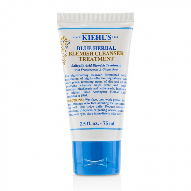Gel Rửa Mặt Dành Cho Da Mụn Kiehl's Blue Herbal Blemish Cleanser Treatment