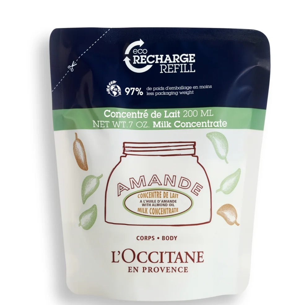 Túi Refill Kem Dưỡng Ẩm L'Occitane Almond Milk Concentrate Eco-Refill 200ml