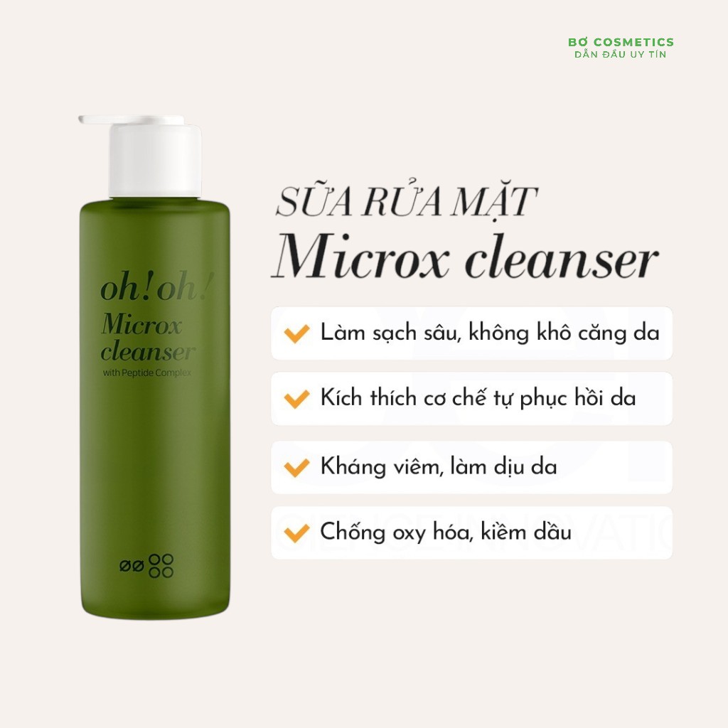 Sữa Rửa Mặt Detox Làm Sạch Sâu Oh!Oh! Microx Cleanser