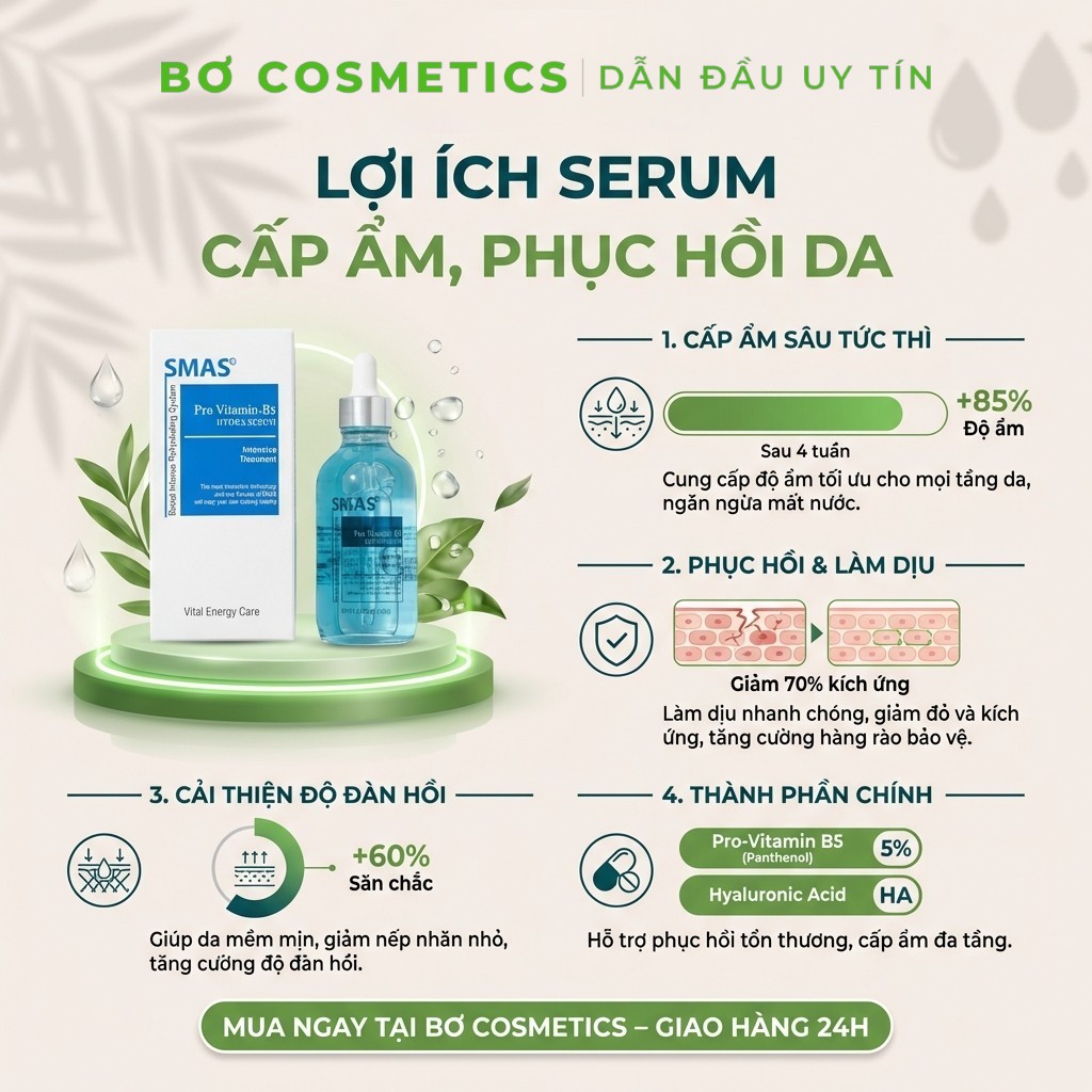 Serum Cấp Ẩm SMAS Pro Vitamin B5 Hydra Serum 120g