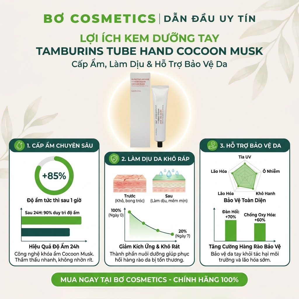 Kem Tay Tamburins Tube Hand Cocoon Musk 65ml