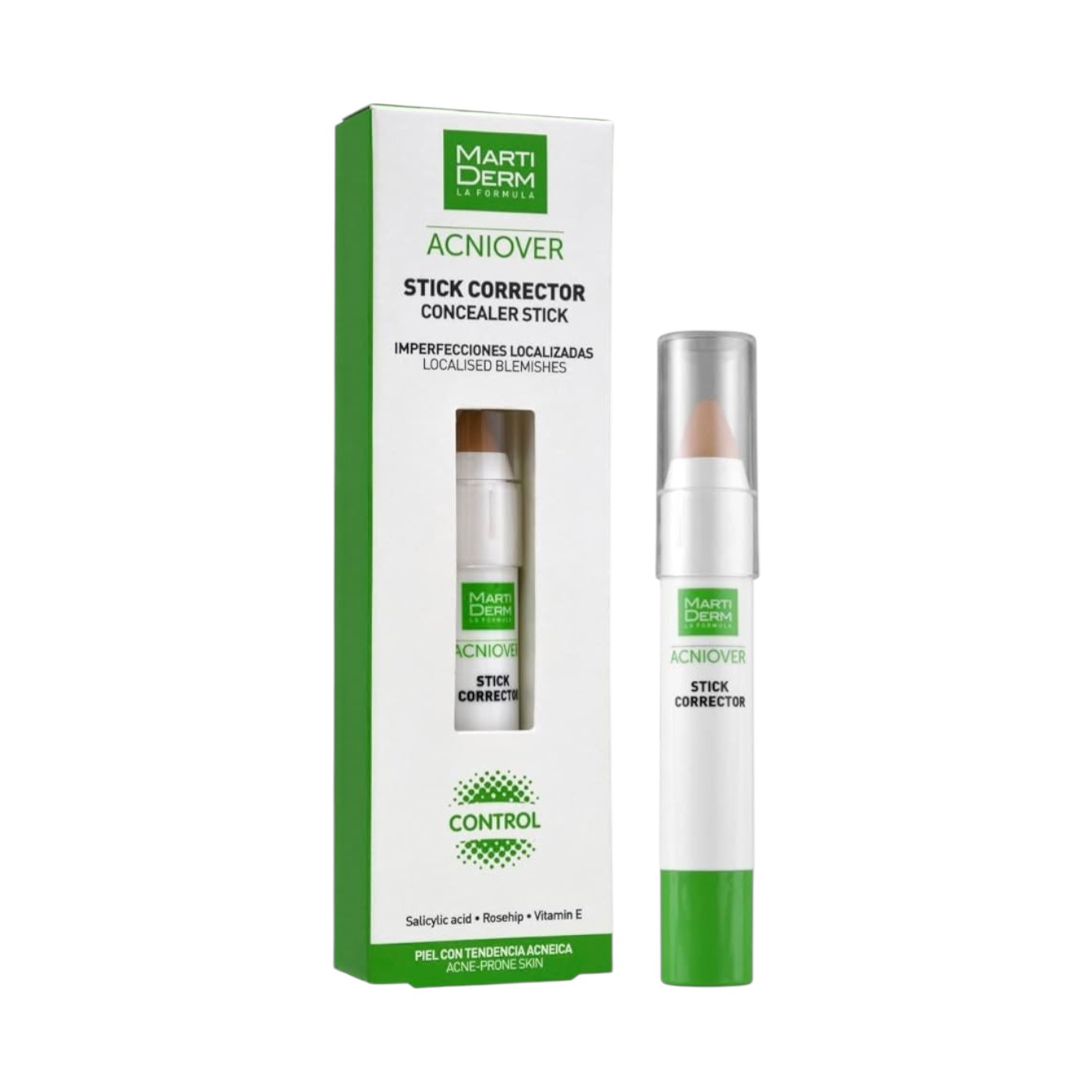 Bút Che Khuyết Điểm MartiDerm Acniover Cover Stick Corrector - Dành Cho Da Mụn