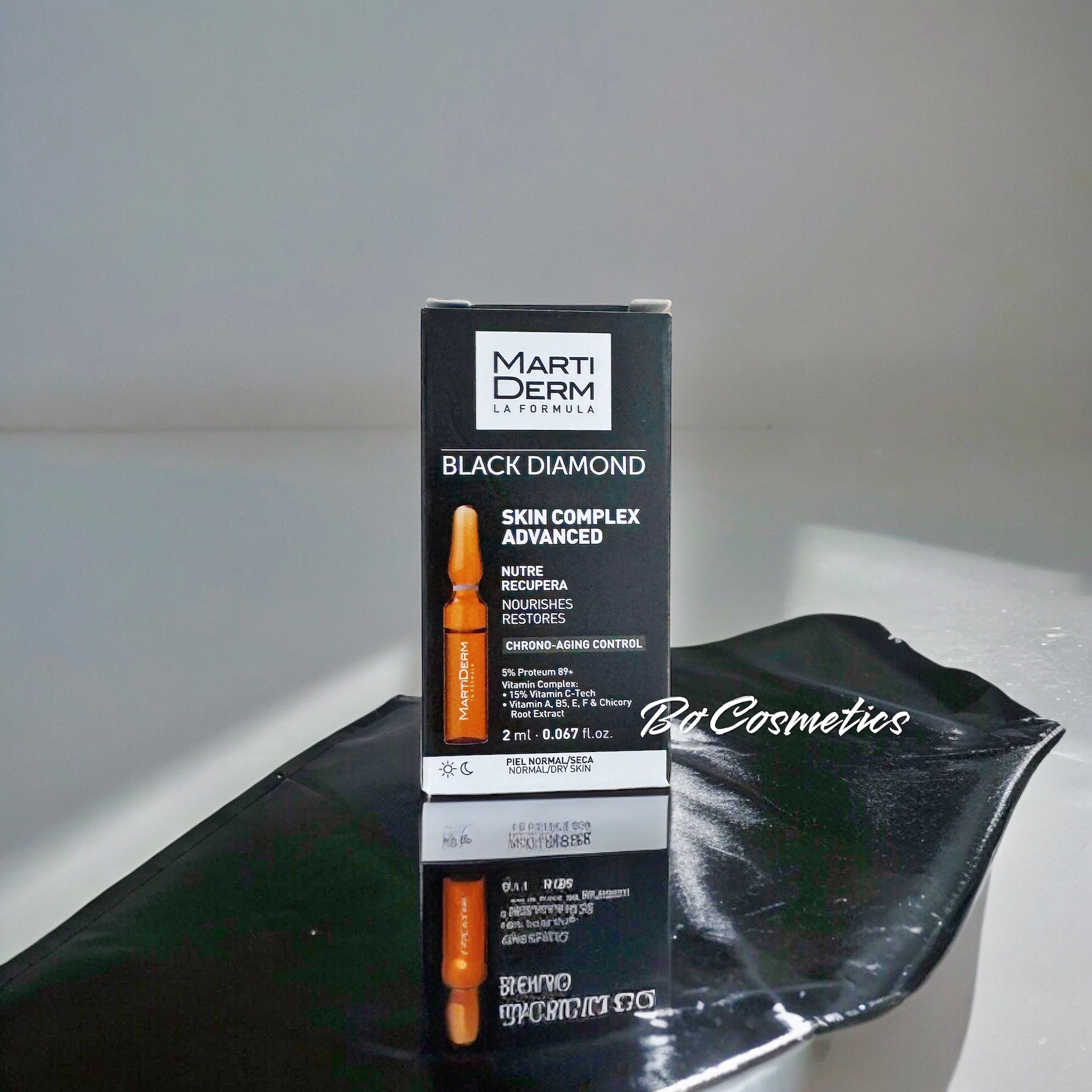 Hộp 1 ống Ampoule Chống Oxy Hoá MartiDerm Black Diamond Skin Complex Advanced Trẻ Hóa và Làm Sáng Da