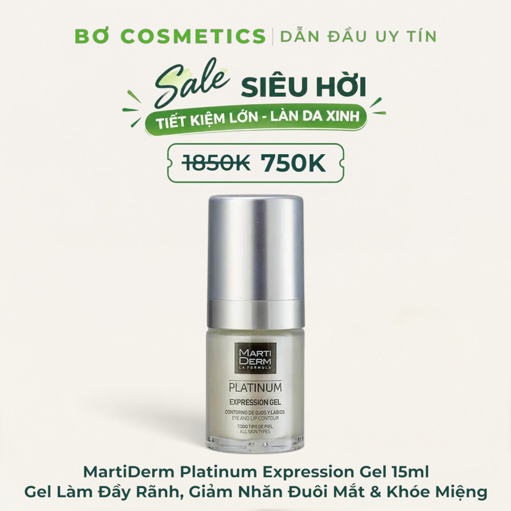MartiDerm Platinum Expression Gel - Gel Dưỡng Làm Đầy Rãnh, Giảm Nhăn Đuôi Mắt & Khóe Miệng