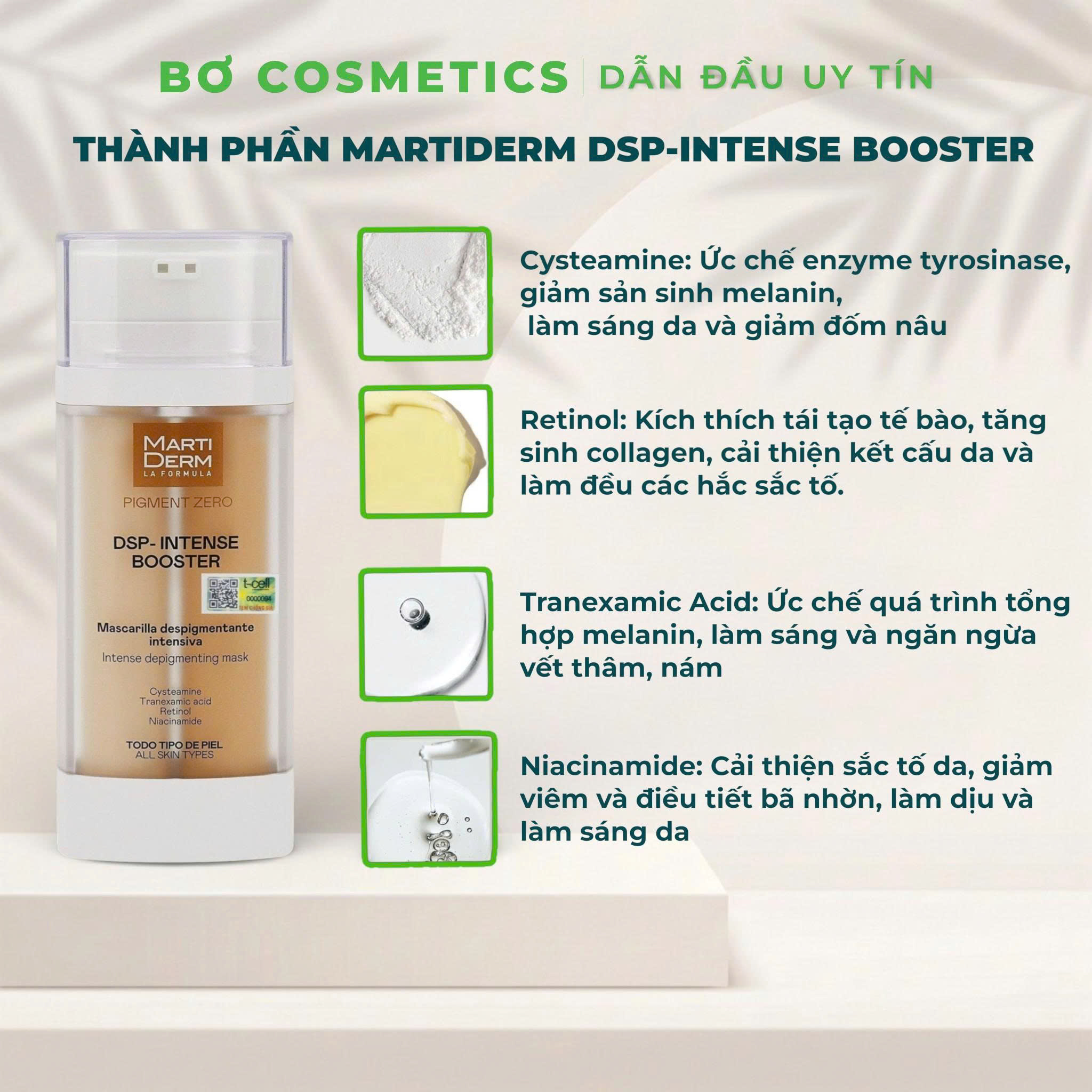 Mặt Nạ Điều Trị Sắc Tố Da MartiDerm Pigment Zero DSP - Intense Booster 30ml