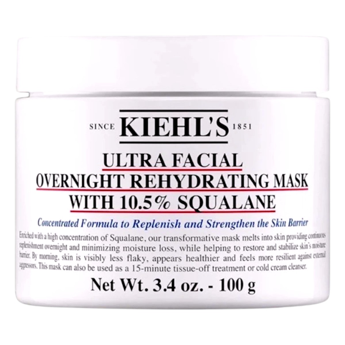 Mặt Nạ Kiehl's Ultra Facial Overnight Hydrating Face Mask with 10.5% Squalane