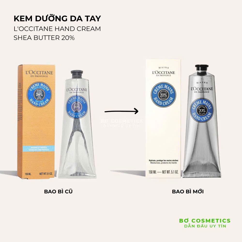 [Mẫu Mới] Kem Dưỡng Da Tay L'Occitane Hand Cream Shea Butter 20% 150ml