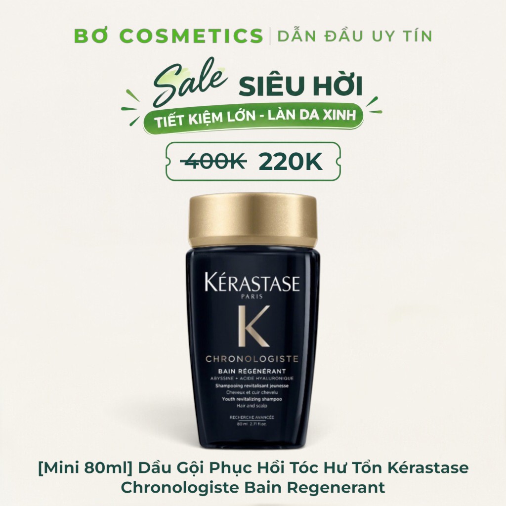 [Mini 80ml] Dầu Gội Phục Hồi Tóc Hư Tổn Kérastase Chronologiste Bain Regenerant