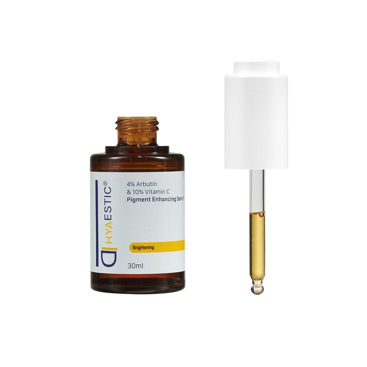 Hyaestic Pigment Enhancing Serum 4% Arbutin & 10% Vitamin C (30ml) - Tinh chất hỗ trợ trị nám và trẻ hóa làn da