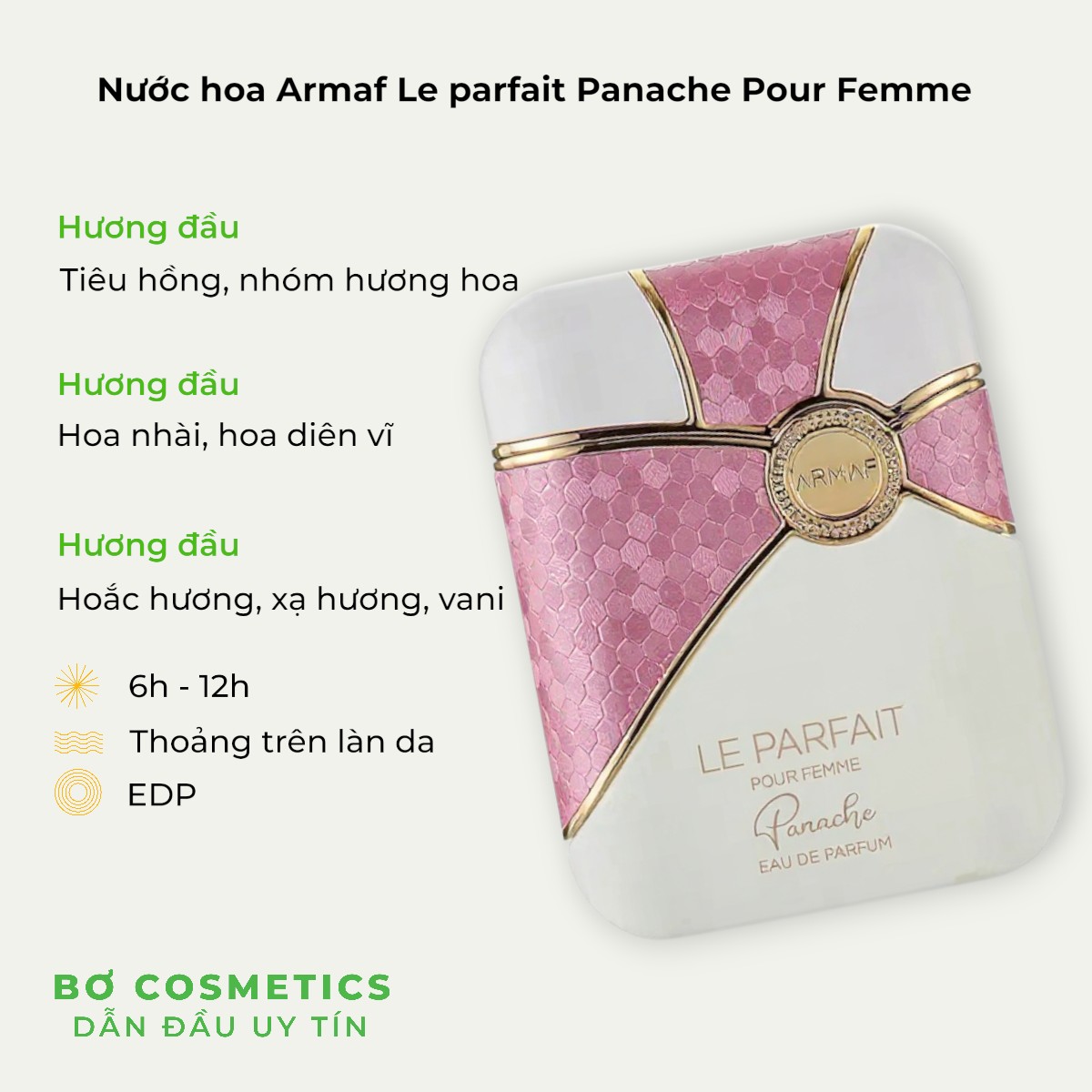 Nước Hoa Nữ ARMAF Le Parfait Panache EDP 100ml