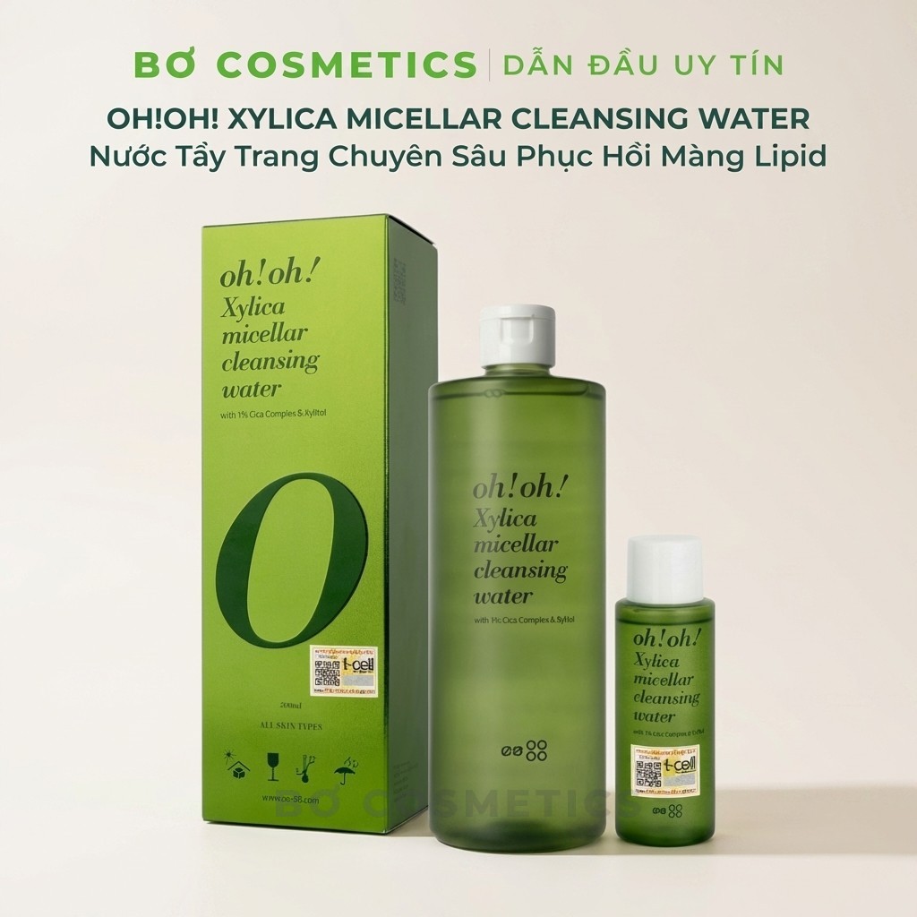 Oh!Oh! Xylica Micellar Cleansing Water - Nước Tẩy Trang Chuyên Sâu Phục Hồi Màng Lipid