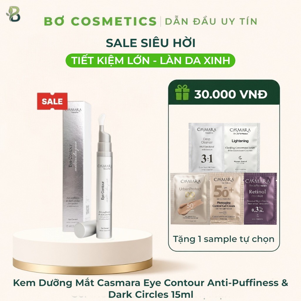 Kem Dưỡng Mắt Casmara Eye Contour Anti-Puffiness & Dark Circles 15ml