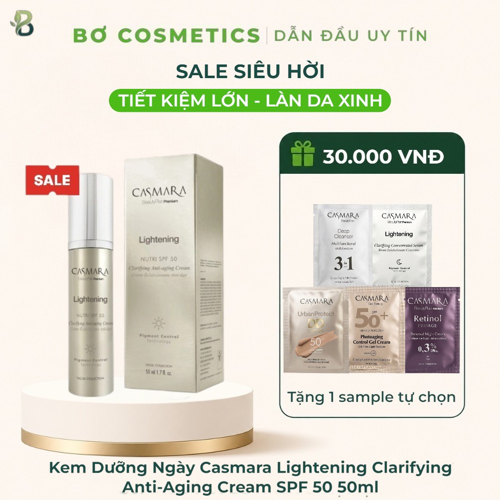 Kem Dưỡng Ngày Casmara Lightening Clarifying Anti-Aging Cream SPF 50 50ml