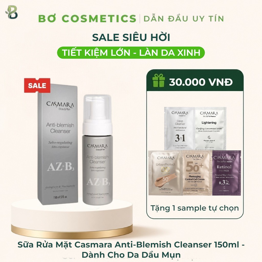 Sữa Rửa Mặt Casmara Anti-Blemish Cleanser - Dành Cho Da Dầu Mụn