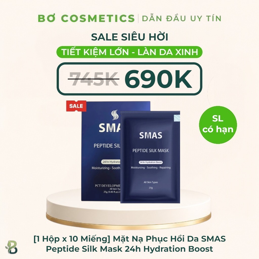 Mặt Nạ Phục Hồi Da SMAS Peptide Silk Mask 24h Hydration Boost