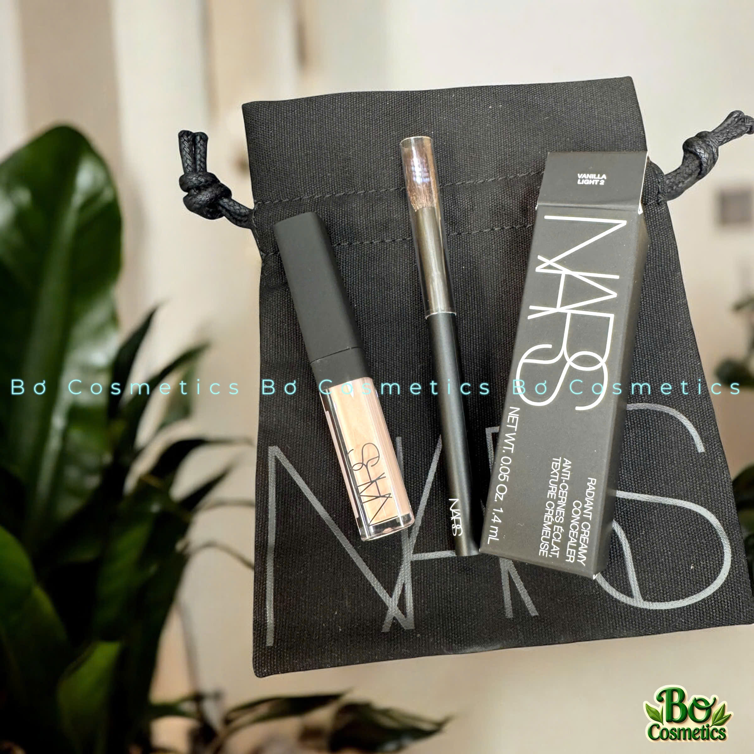 Set Quà Tặng Nars - Kem Che Khuyết Điểm Radiant Creamy Concealer + Cọ 4015C + Túi