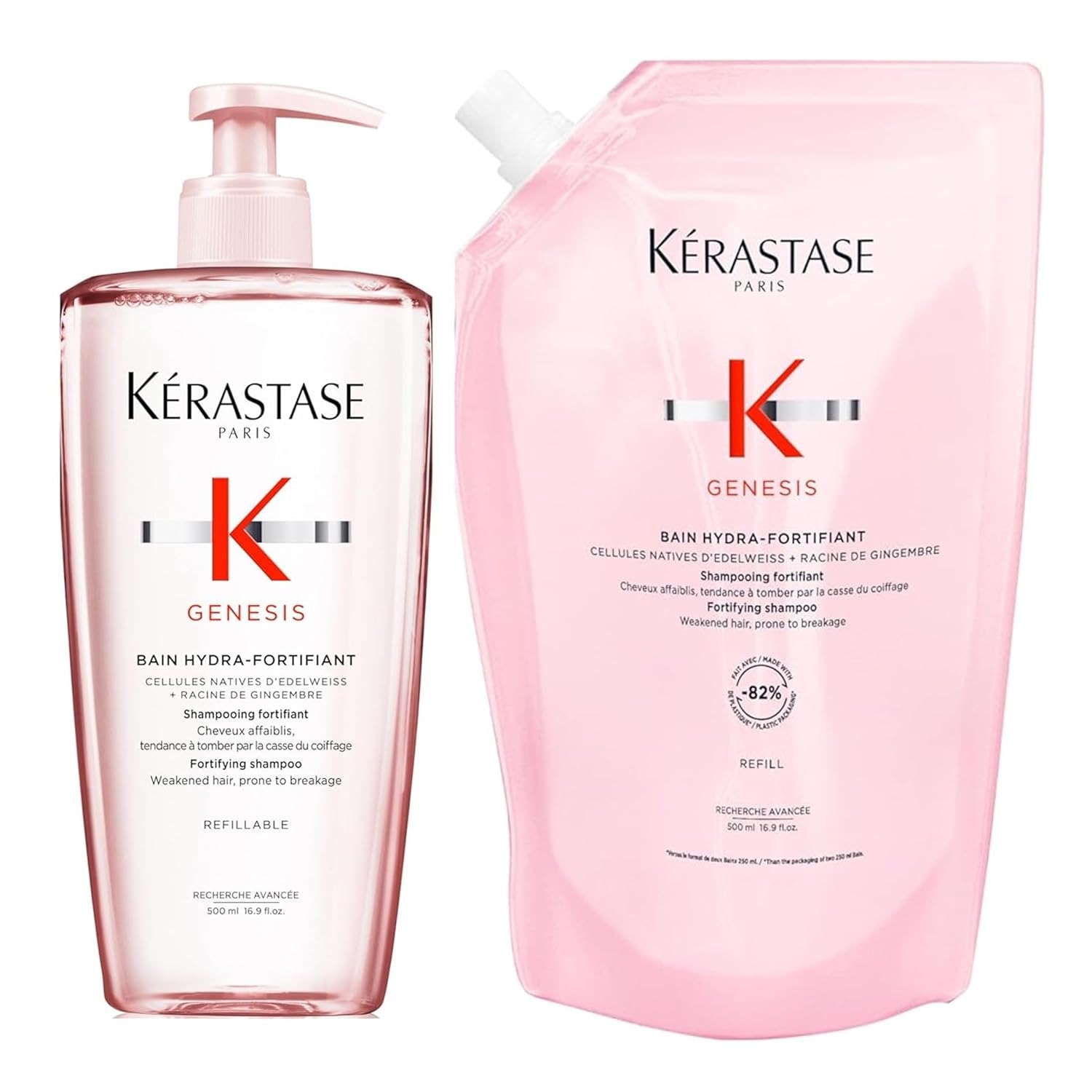 Set Dầu Gội & Refill Kerastase Genesis Bain Hydra-Fortifiant 500ml