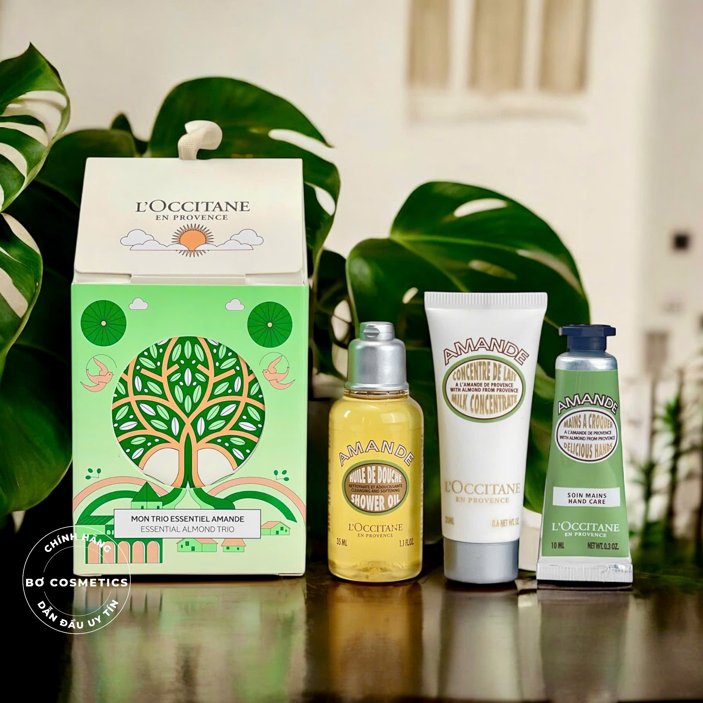 Set Dưỡng Da L’Occitane En Provence Essential Almond Trio Gift Set
