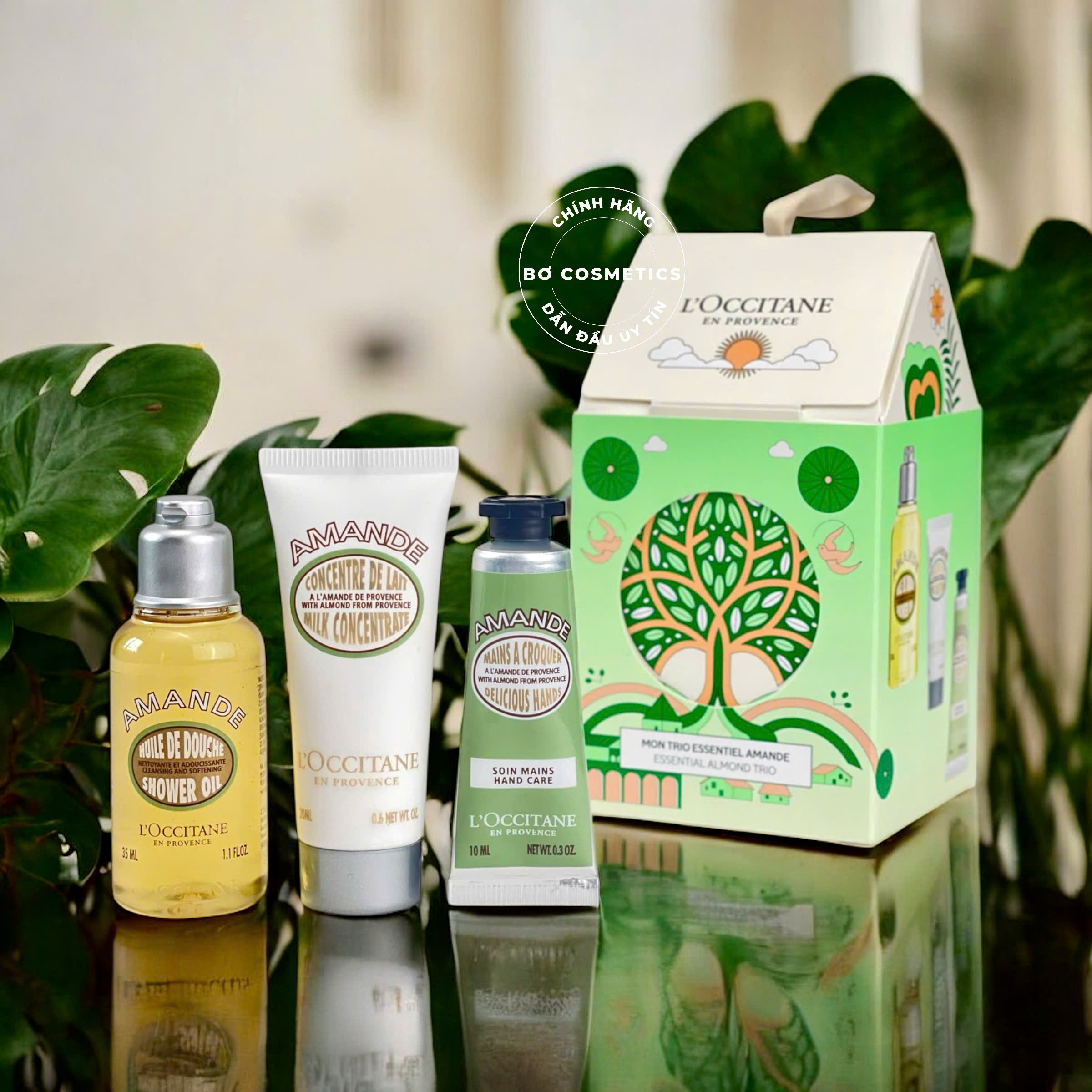 Set Dưỡng Da L’Occitane En Provence Essential Almond Trio Gift Set