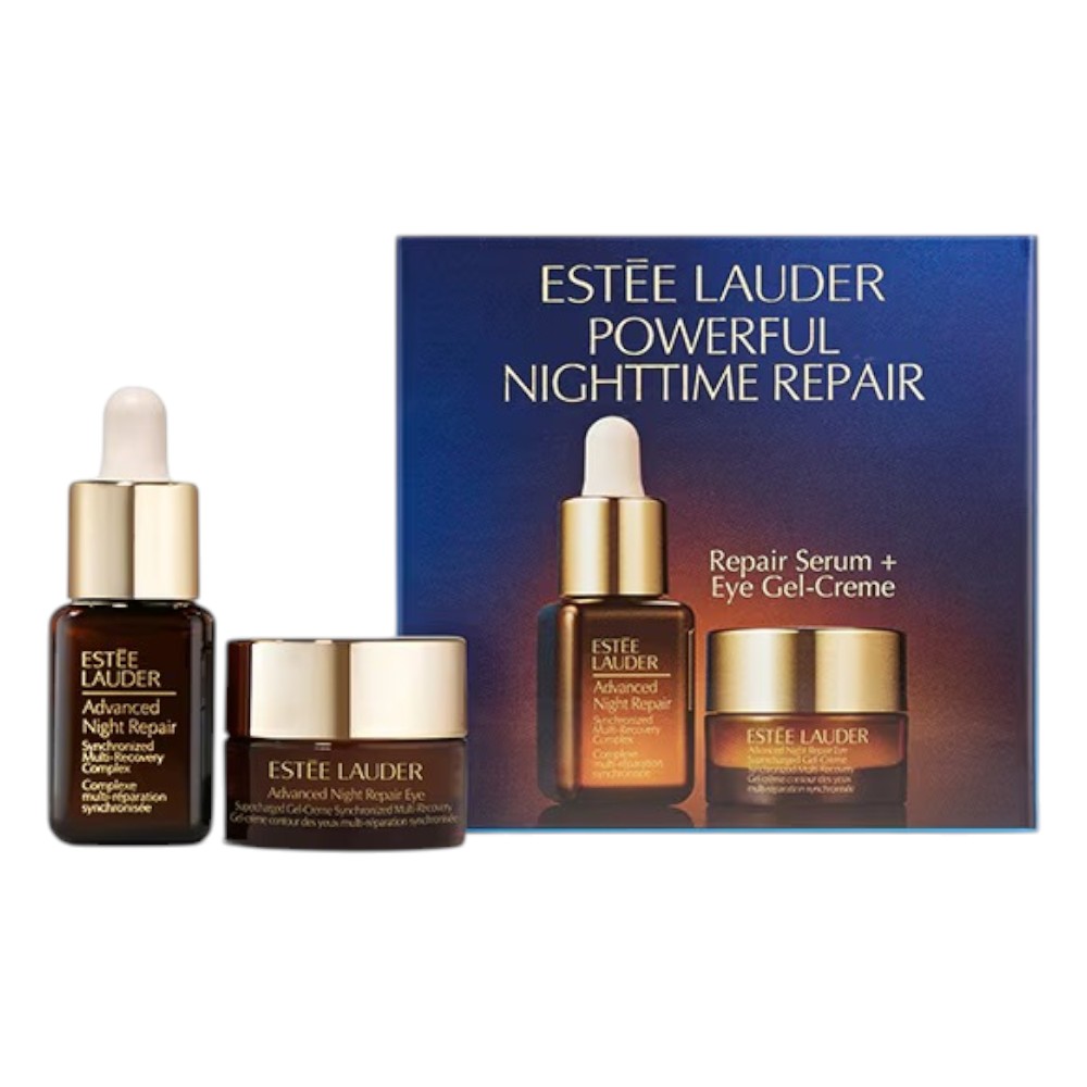 Set Dưỡng Da Mini Estee Lauder Powerful Nighttime Repair (Repair Serum + Eye Gel-Creme)