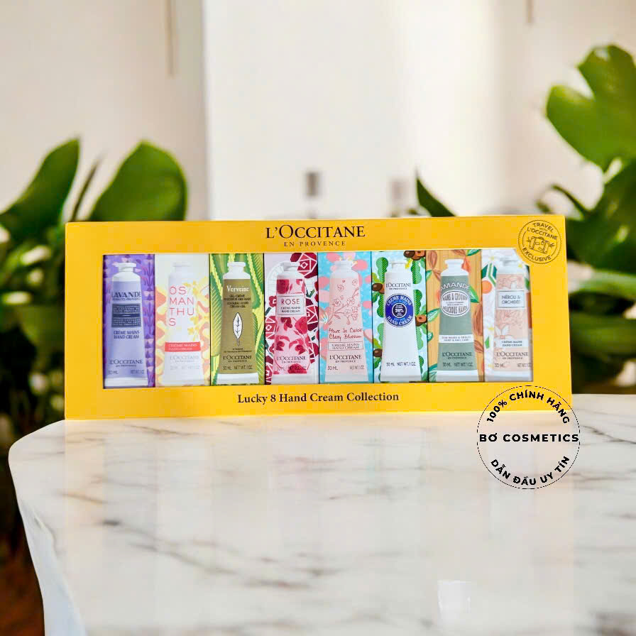 Set Kem Dưỡng Da Tay L'Occitane Lucky 8 Hand Cream Collection