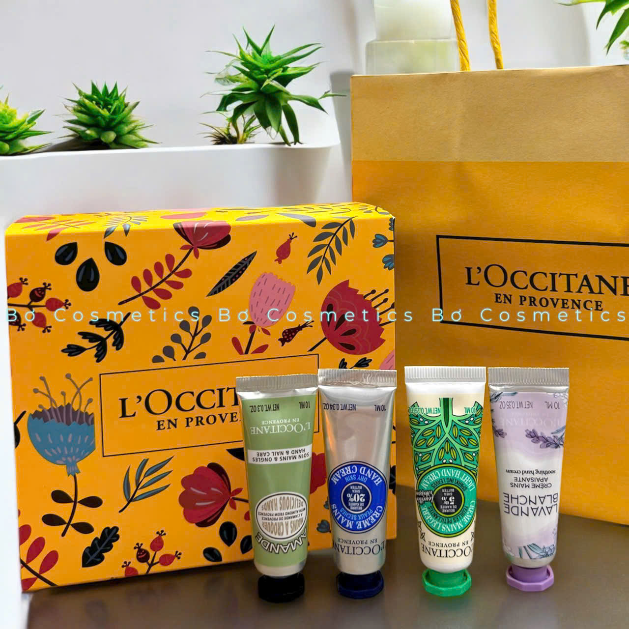 Set Kem Dưỡng Da Tay Mini L'Occitane Hand Cream Full Box (4 x 10ml)