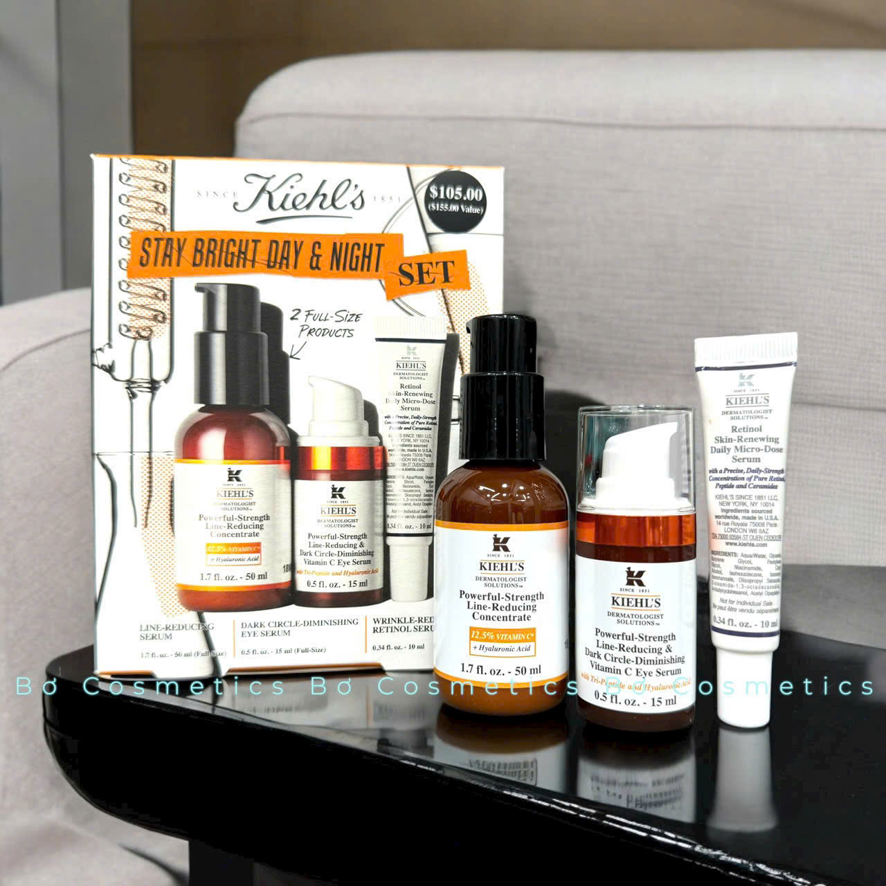 [Order Sephora] Set Dưỡng Da Kiehl's Stay Bright Day & Night