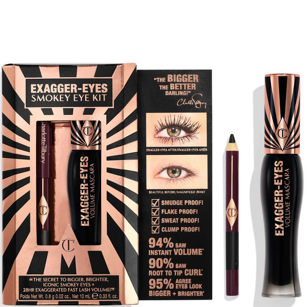 Set Mascara Mắt Khói Charlotte Tilbury Exagger-Eyes Smokey Eye Kit